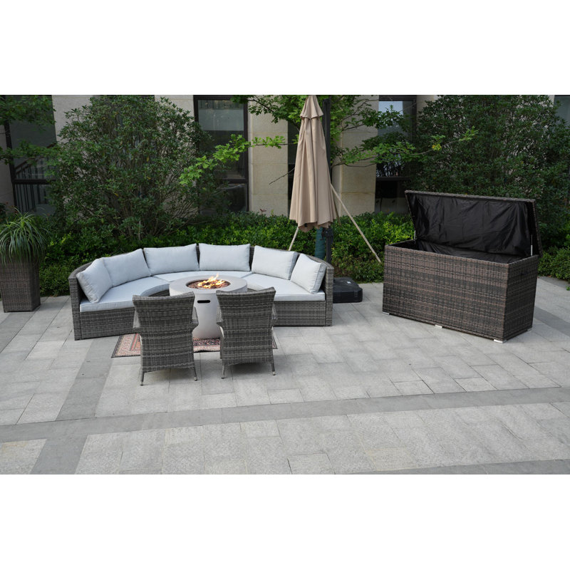 Cordelle 8 - Person Patio Conversation Set with Cushions