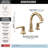 Trinsic Brushed Gold Bathroom Faucet with Sprayer, 8 Inch Widespread Bathroom Sink Faucet with Pull Out Sprayer, Metal Push-Pop Drain, Champagne Bronze-87224377