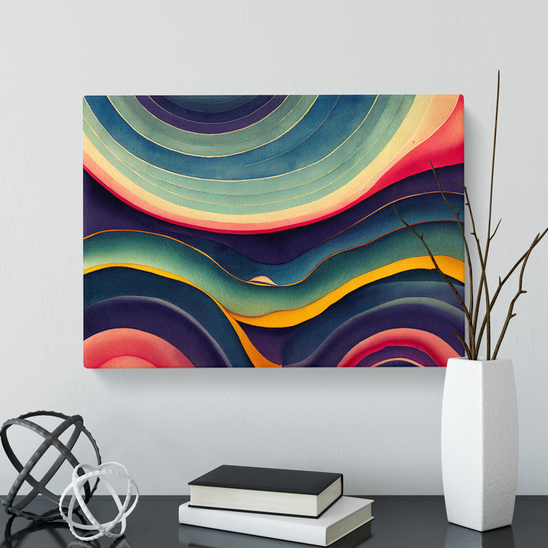 Watercolour Soundwave Art Vol.2 Abstract - Wrapped Canvas