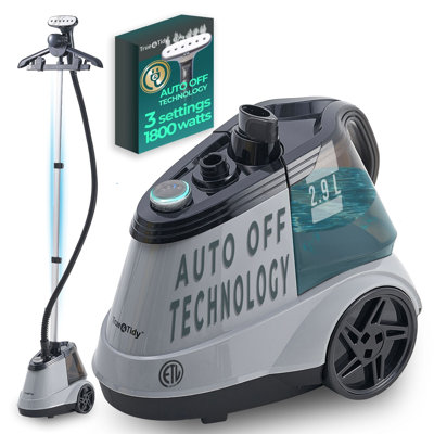 SALAV True & Tidy Heavy Duty Garment Steamer with  3 Steam Settings, 2.9L Removable Water Tank & Auto Shut Off in Gray