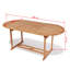 Rosalva Oval Teak Wood Outdoor Dining Table With Umbrella Hole , cm W 90cm cm D-27103777
