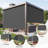 Cordless Outdoor Roller Shade 6' W x 8' L, Assembly Free Outdoor Patio Blinds with 420GSM Upgraded Fabric, 95% UV Blockout Roller Shade, Patio Shade for Outdoor & Indoor (No Need Crank)-432889703-432889706