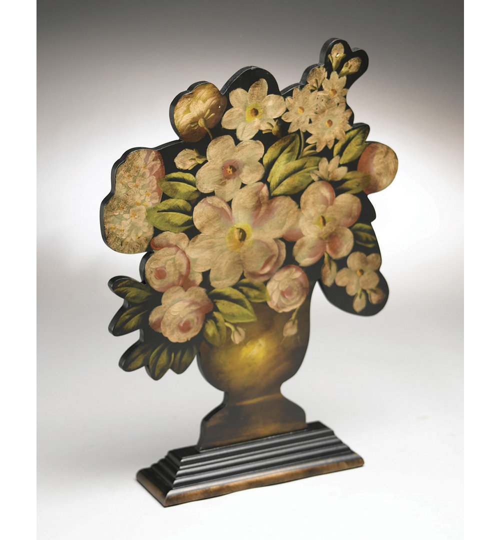 Oakengates Flower Basket Silhouette Sculpture Fleur De Lis Living