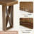 39.37'' Counter Height Pub Table With Wooden X-shaped  Frame