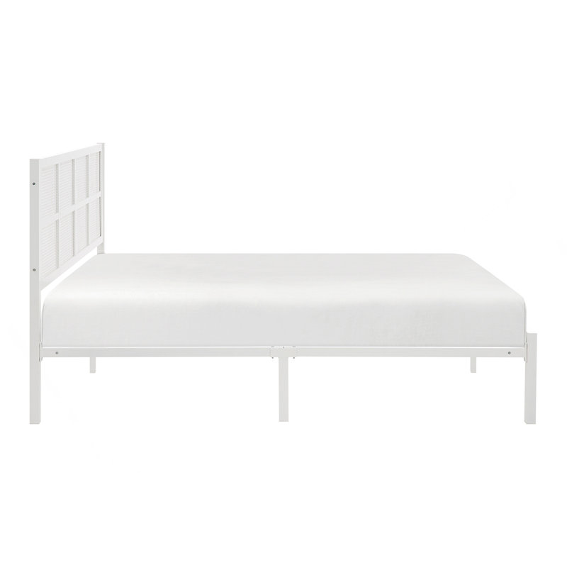 Lit plateforme très grand 1 pièce Eastern, Très grand lit, Blanc