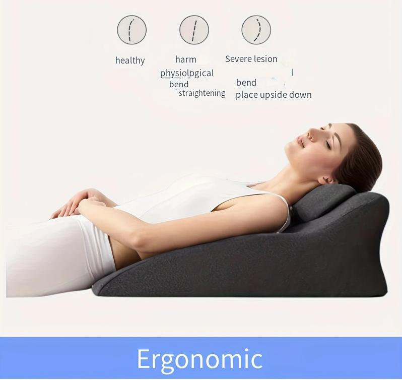 Multi-Functional Ergonomic Bed Pillow - Spinal Posture Support for Sleeping, Reading & Back Comfort in Bed
