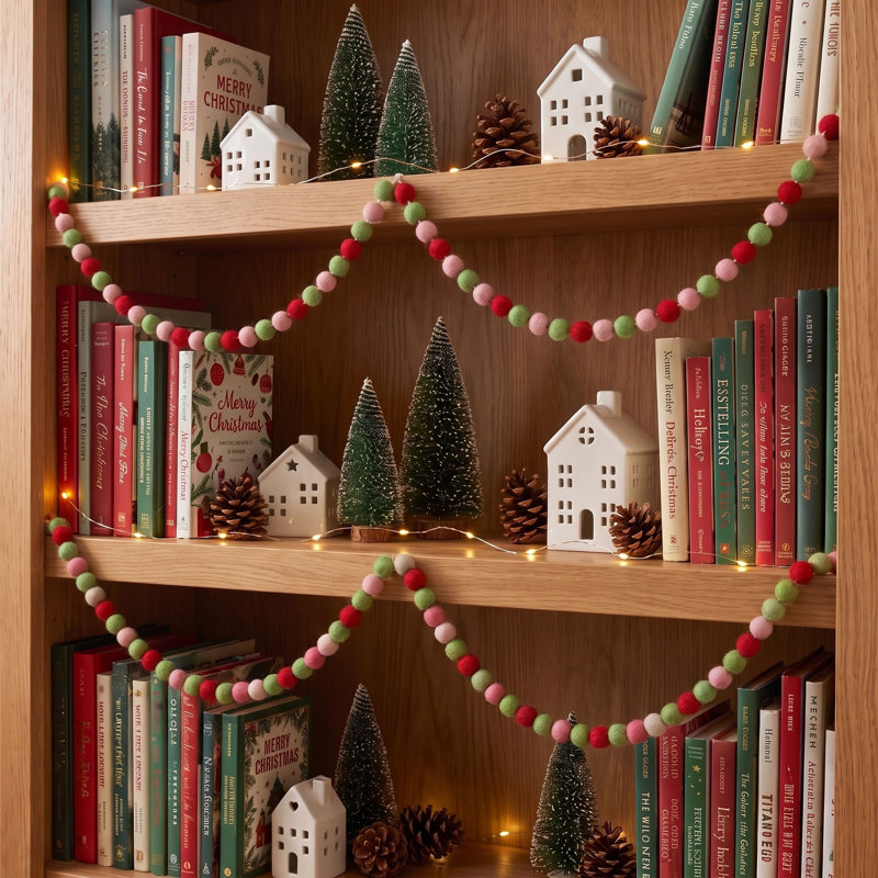 Handmade Wool Felt Ball Garland