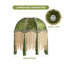 Abat-jour avec pampilles, abat-jour victorien, lampe de remplacement en velours doré de 25 cm, abat-jour festonné en forme de cloche (vert olive)