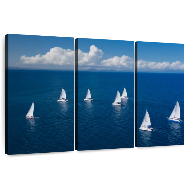 Mehar Boats On Madagascar Sea, 36" H x 57" W