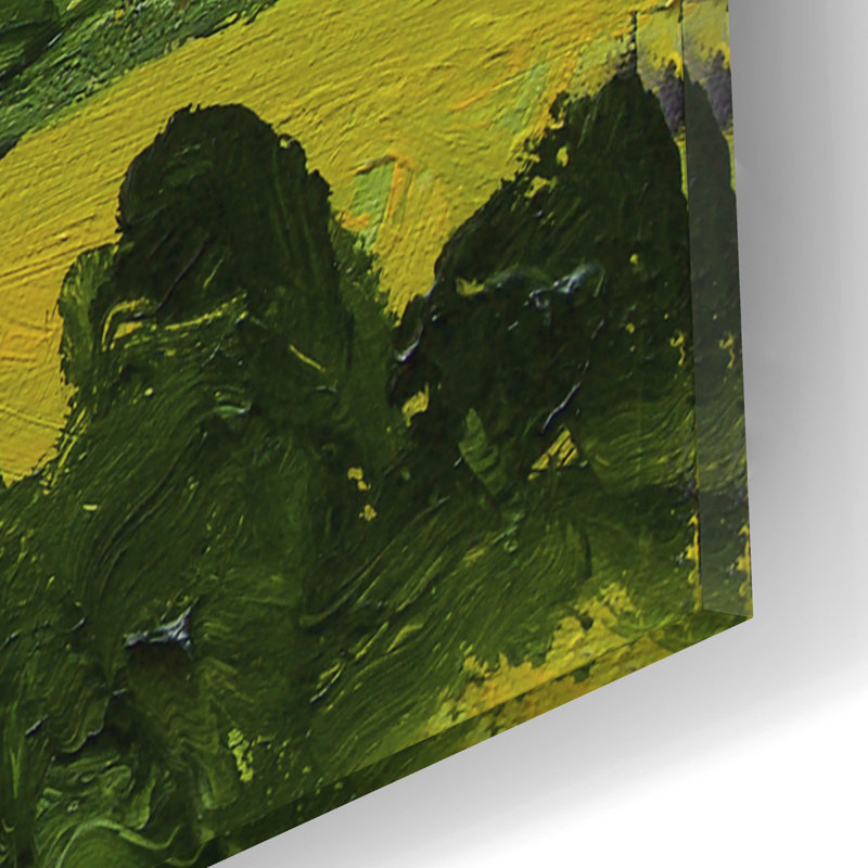  «Brightwalton Green» par Allan Friedlander, art mural en verre, 12 po x 12 po