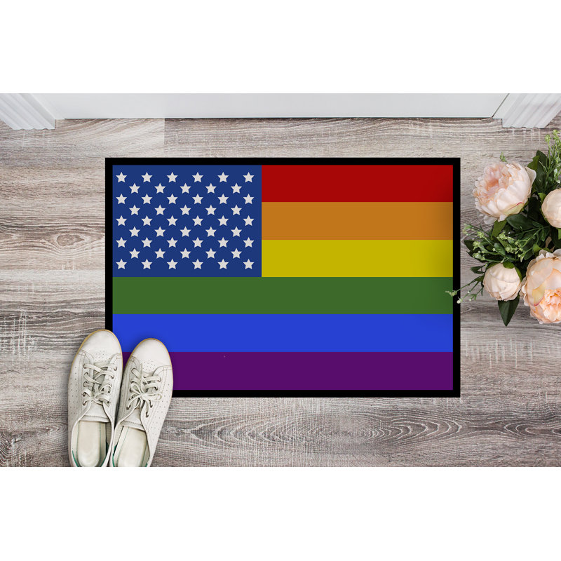 Tapis de porte USA Gay Pride, l 18 po x L 27 po, Fierté gay É.-U.-A.