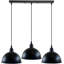 3 - Light Black Dome Pendant