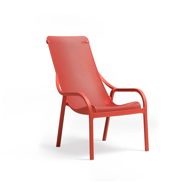 Net Outdoor Lounge Chair, Coral