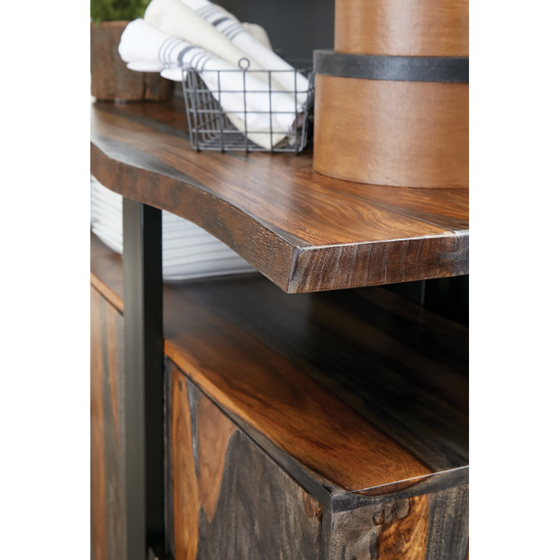 Buffet en bois massif 4 portes Khori