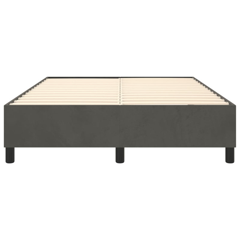 Bed Frame Velvet, Dark Grey, Double (4'6)