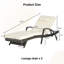 Ensemble de 2 chaises longues d'extérieur en osier avec coussins, chaise longue inclinable en osier
