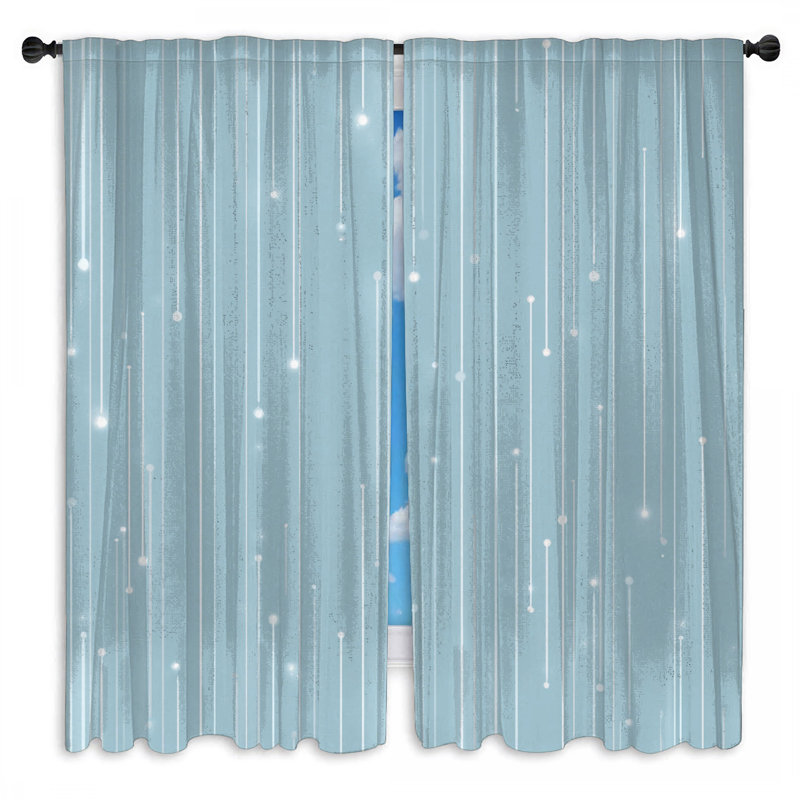 Rideaux abstraits abstraits et transparents - 2 panneaux, 40 po x 50 po - 2 panneaux, Obscurcissement de chambre