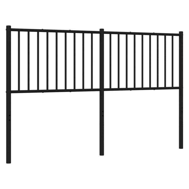 Demarrio vidaXL Durable Metal Headboard, Modern Style, Black, Queen