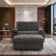 Causeuse inclinable manuelle de 56 po de large avec repose-pieds avec rangement et USB intégré-133711087