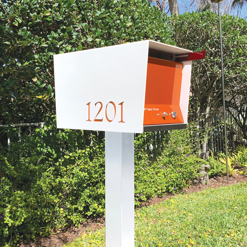 Optional RetroBox and Uptown Box  60" H Pole, White
