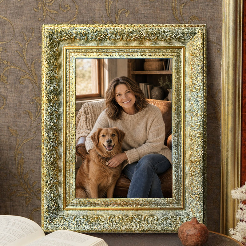 Cadre photo classique doré antique 1 PC 11 "x 14" avec changement de photo facile, Antique Gold, 1, 11" W x 14" H