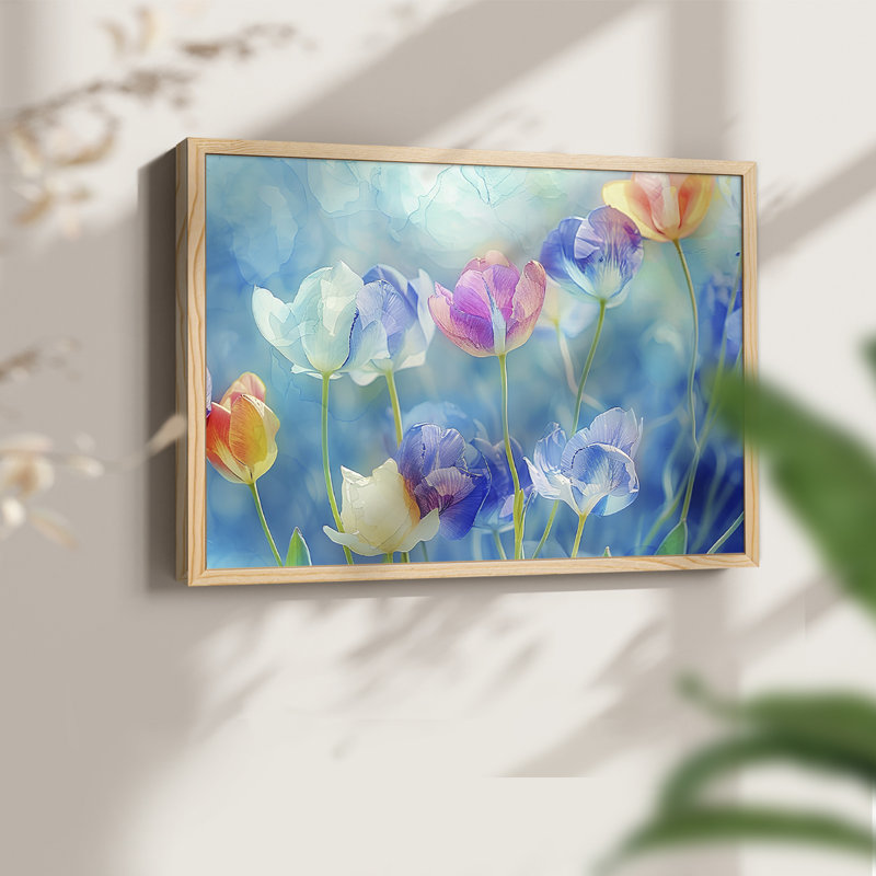 Série florale - LXVII - Impression encadrée - Restickable, H 8 po x l 10 po, Naturel