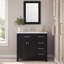 Meuble-lavabo simple 36 po avec plateau en céramique, miroir et robinet en chrome poli Burnet-1215229238-1215229192