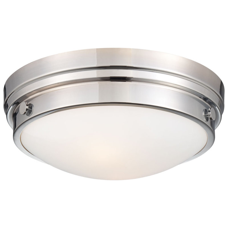 Jarreau Glass Flush Mount, Chrome