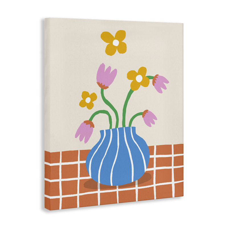 Art mural sur toile, "Whimsical Flower Market" par Ahmed Idah Hussein, H 30 po x l 24 po