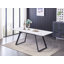 Goddard 6 Person Dining set - a Rectangular Extendable Dining Table with Metal Legs and a Set of 6 Quilted Velvet Dining Chairs for Dining Room - Modern Dining Table Set-10194513-10194512