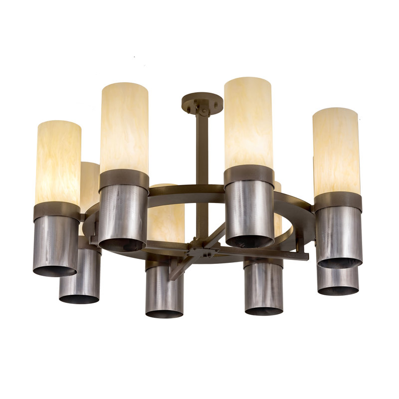Lustre cylindrique unique à 8 lumières Teniyah