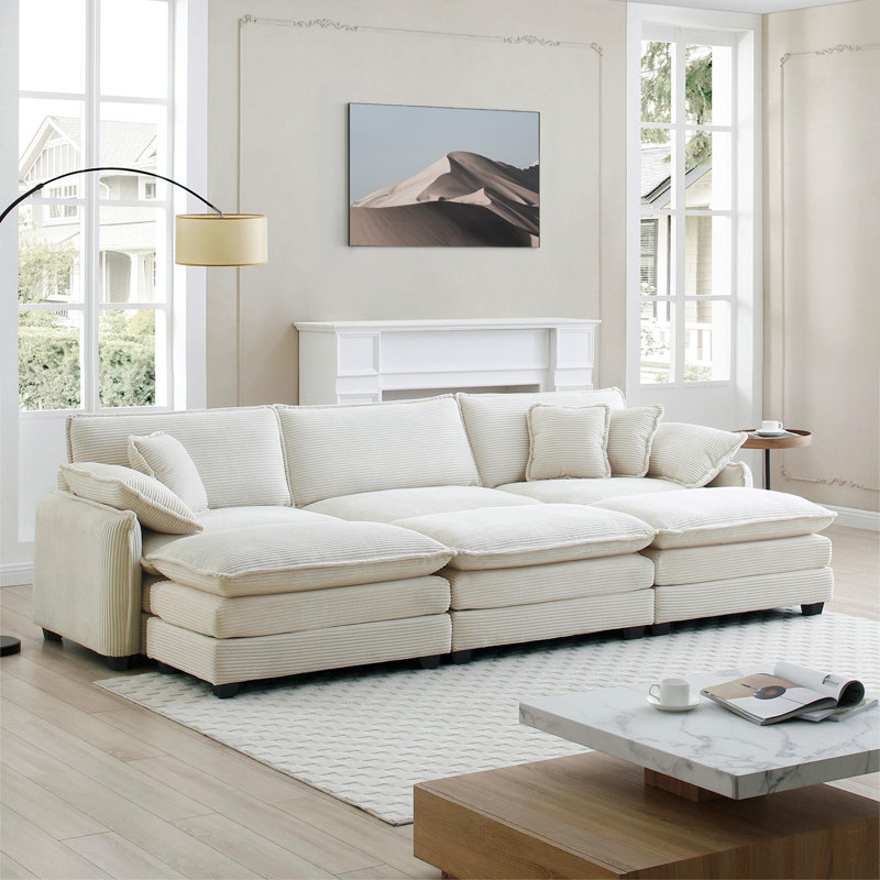 Canapé modulaire surdimensionné Kaoruko, Blanc
