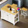 48Inch Large Kitchen Island With 2 Bar Stools, Power Outlet, Door Internal Storage Rack, Kitchen Storage Cart On 5 Wheels With Drop Leaf, 5 Open Side Racks, 2 Drawers,For Kitchen,Dining Room