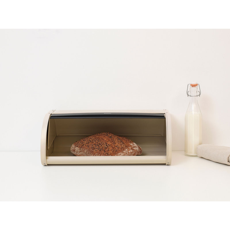 Brabantia Bread Bin, 17.3cm H x 44.5cm W x 26.2cm D, Beige