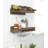 Bridgewater Solid Wood Wall Mounted Wine Bottle & Glass Rack-39274530-111753673