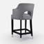 Upholstered Counter Stool with Solid Wood Frame
