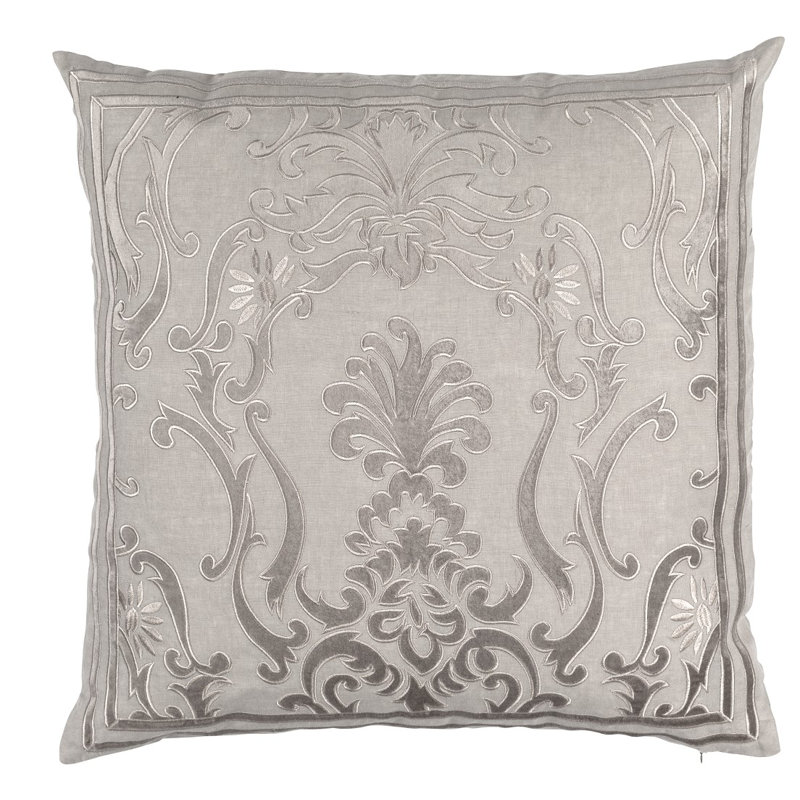 Louie Square Pillow Cover & Insert, Raffia