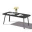 Table basse rectangulaire en acier noir