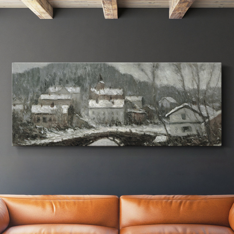 Série paysage - CCXCVI - Toile tendue avec châssis - Prêt à accrocher, H 16 po x l 40 po