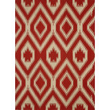 Geometric Area Rug in Red/Beige