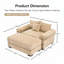 Fauteuil club avec repose-pieds 54,3 po-1343959819