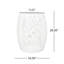 Élégante table en métal - blanche avec un charmant motif de feuilles tropicales, 16,19 po de largeur x 20,5 po de hauteur, prête à l'emploi, motif moderne en fer blanc, 16,19 l 16,19 P 20,5 H, aucun assemblage requis