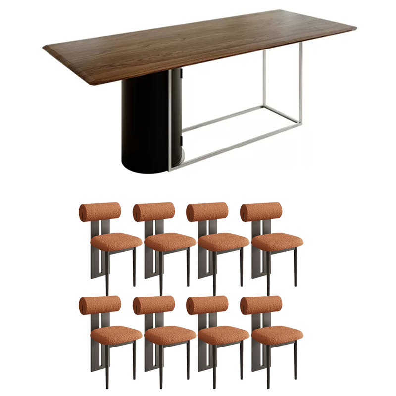 Ensemble de table de salle à manger Nordic, H 29,53 po x L 78,74 po x l 35,43 po
