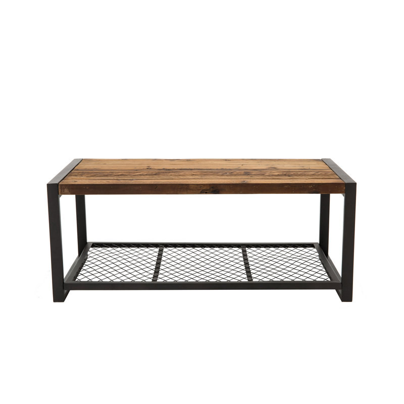 Keaden Solid Wood Top Coffee Table