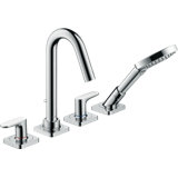 AXOR Citterio Double Handle Deck Mounted Roman Tub Faucet Trim with Handshower