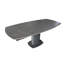 Boulemane Extendable Stone Top Metal Base Dining Table