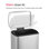 Poubelle à pédale rectangulaire en acier inoxydable de 5,3 gallons Innovaze