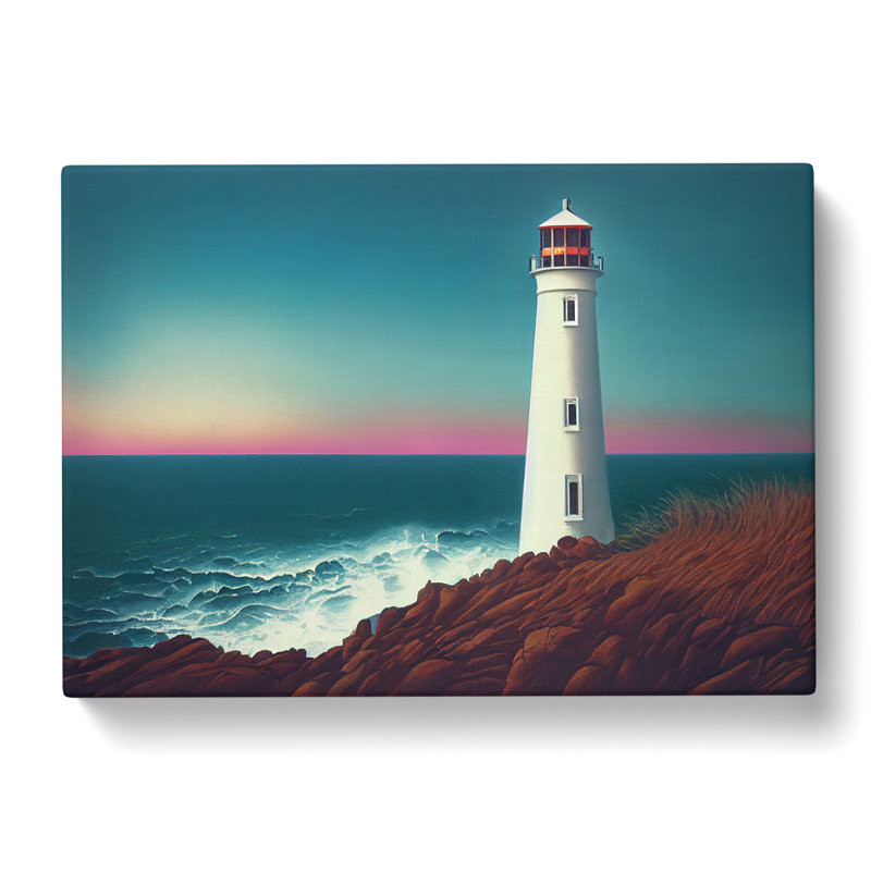 Classic Lighthouse Sunrise - Wrapped Canvas, 50cm H x 76cm W x 3cm D