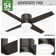 54" Advocate 4 - Blade LED Smart Flush Mount Ceiling Fan with Remote Control and Light Kit Included