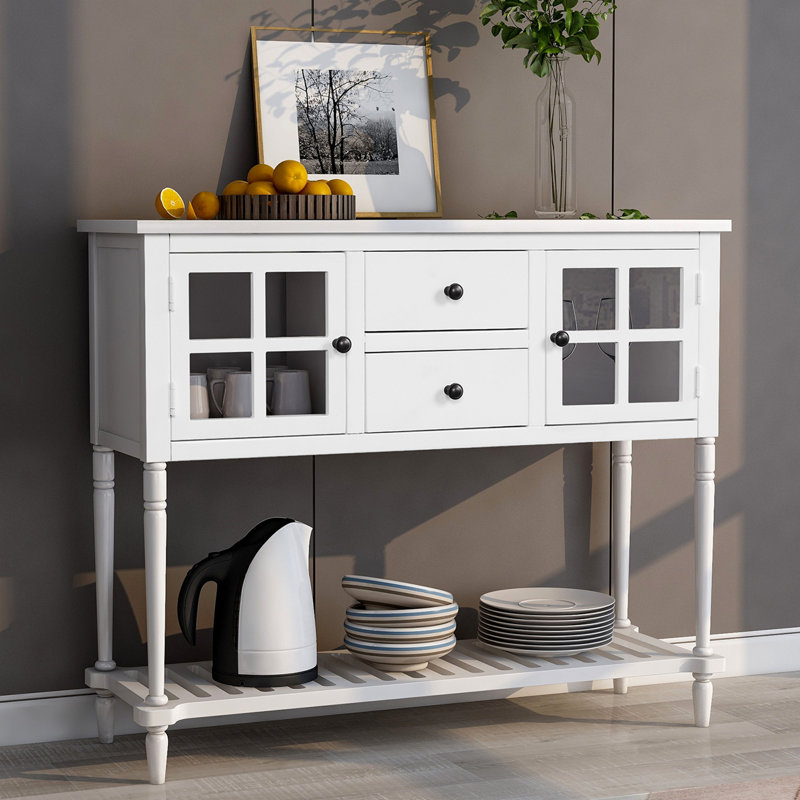Danner 42'' Console Table, White, White